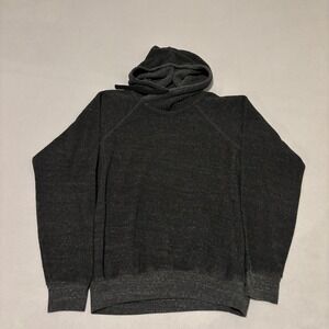 Alo Yoga Mens Charcoal Heather Grey Tri-Blend Pullover Hoodie Size M Made in USA